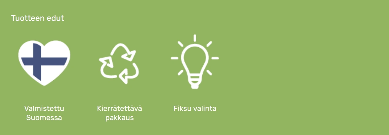 Serla tuotteen edut