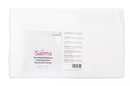 Kertak=C3=A4ytt=C3=B6lakana 2 kpl 240x140cm - Lakanat ja tyynyliinat - 614-0010-00 - 3