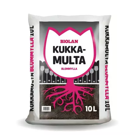Kukkamulta 10 L Biolan - Mullat ja ravinteet - 6411961055000 - 1