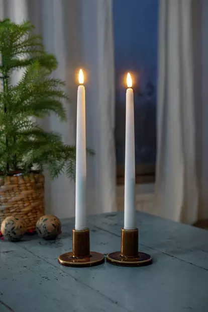 Led-kruunukynttil=C3=A4t 2-kpl sis. ajastin - Led-kynttilät ja lyhdyt - 6435200289780 - 2