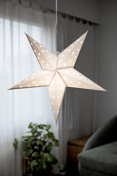 Pello paperit=C3=A4hti =C3=B850 cm valkoinen - Valokoristeet ja valohahmot - 6435200297990 - 2