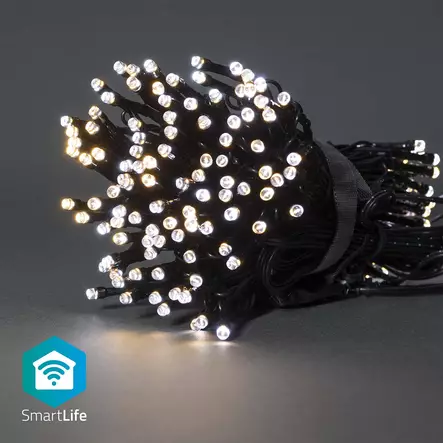 SmartLife Jouluvalot | Nauha | Wi-Fi | Lämpimästä kylmään valkoiseen | 100 LED's | 10.0 m | Android / IOS - Koristevalot - 5412810404230 - 1