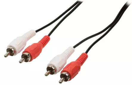 Stereo RCA-äänikaapeli 2x RCA uros - 2x RCA uros 5 m musta - Nedis tuotteet - VLAB24200B50 - 2