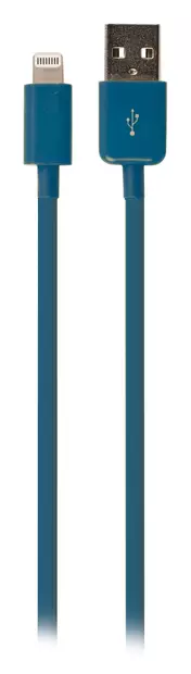 Synkronointi ja Lataus Kaapeli Apple Lightning - USB A Uros 1.00 m Sininen - Nedis tuotteet - VLMP39300L1.00 - 1