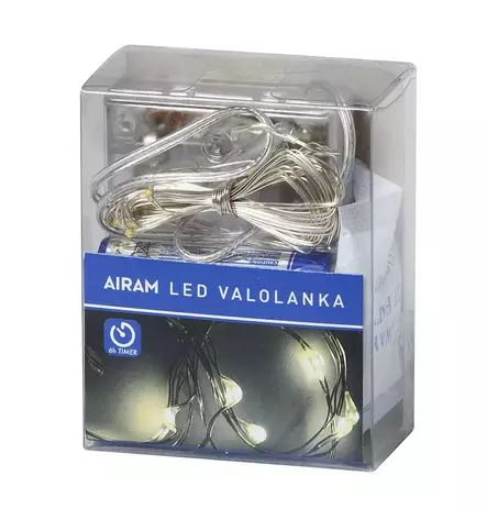 Valolanka Hopea 20 Kirkas Airam pakkaus - Koristevalot - 6435200148490 - 2