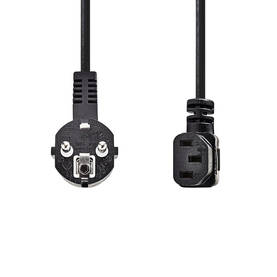 Sähköjohto | Suko Uros | IEC-320-C13 | Kulma, 90 ° | Kulma, 90 ° | Niklattu | 3.00 m | Pyöreä | PVC | Musta | Panta - Virtakaapelit ja liittimet - 5412810325290 - 2