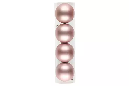 Kuusenpallo 10 cm 4kpl roosa 2 - Sisustus - 6410413184190 - 2