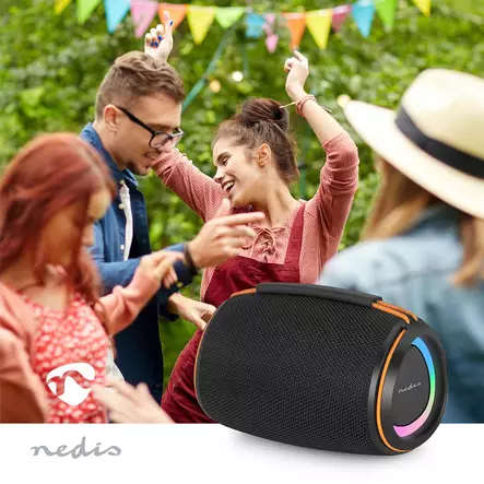 Bluetooth® Kaiutin | Akun 1 käyttöaika vakiokäyttö: 360 min | Kannettava muotoilu | 40 W | Mono | Home / Kannettava / Ulkokäyttöön | Linkitettävä | Musta / Oranssi - Bluetooth kaiuttimet - 5412810475360 - 5