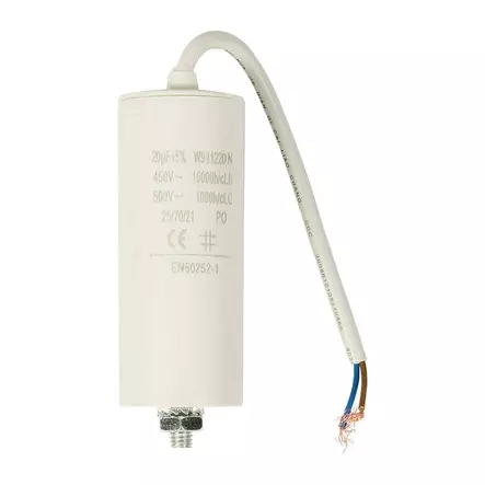 Kondensaattori | 20 uF | 450 V | Johdin johto | 10 kpl - Varaosat - 5412810477340 - 10