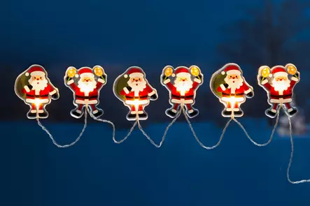 Ikkunatarra Joulupukit 6kpl led - Valokoristeet ja valohahmot - 6410416497280 - 1