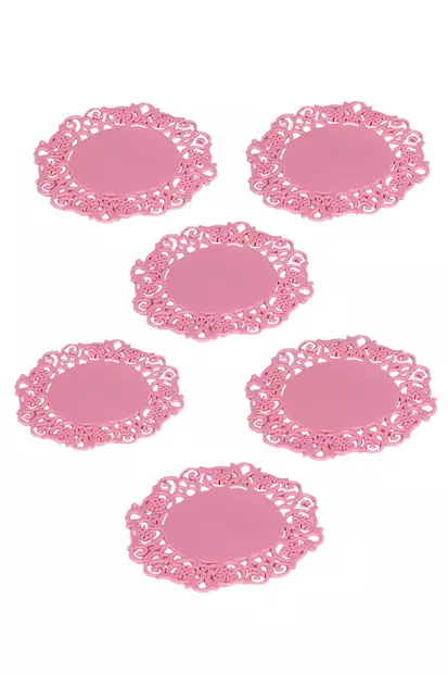 Lasinalussetti 6 kpl - Monivärinen Silikoni, 9 cm, BPA-vapaa, Helppo Puhdistaa, Suojaa Pöytäpintoja - Pöytäliinat ja tabletit - 8683342786850 - 1