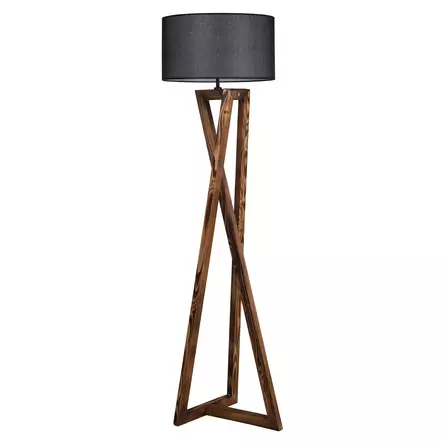 Lattiavalaisin, musta, 150 cm korkea, kestävä, tyylikäs - Lattia- ja pöytävalaisimet - 8681875644500 - 1