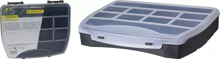 Lokerollinen säilytysrasia pientarvikkeille 25 × 20 × 4,4 cm - Työkalupakit ja -laukut - 8721037747950 - 1