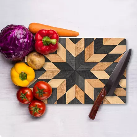 Monivärinen 100% Temperoitu Lasi Leikkuulauta 20x30 cm - Antibakteerinen, Helppo Puhdistaa, Liukumaton Silikoni - Keittiötyövälineet - 8684283727810 - 2