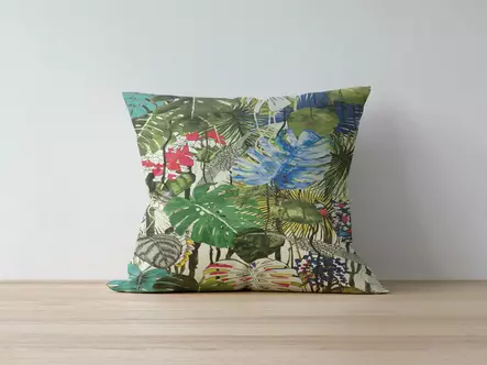 Monivärinen Tyynynpäällinen 43x43 cm - 50% Polyesteri/50% Puuvilla, Digitaalinen Painatus, Konepestävä 30 °C:ssa - Koristetyynyt - 8682870194410 - 1