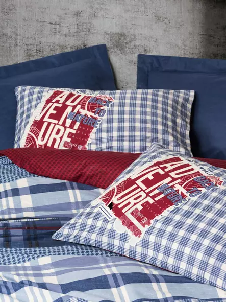 Ranforce parivuoteen pussilakanasetti, tummansininen, 200 x 220 cm, pehmeä, pitkäikäinen - Lakanat ja tyynyliinat - 8684283402670 - 1