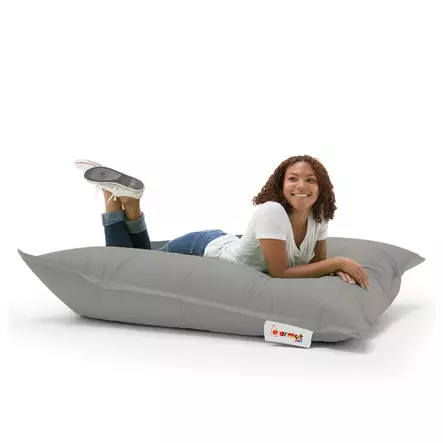 Säkkituoli ulkokäyttöön, savunharmaa, 100 x 100 x 30 cm, kestävä, vedenpitävä - Sohvat - 8683743040360 - 1