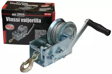 Vinssi vaijerilla 900 kg tuplaratas - Ankkurit ja vinssit - 6430074692070 - 1