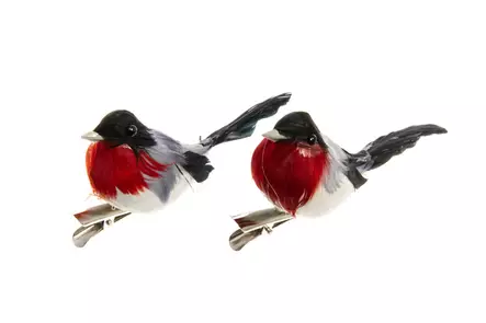 Winteria Punatulkku klipsillä 2 kpl - Joulukoristeet ja -tekstiilit - 6410412040770 - 1