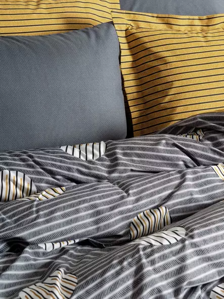 Yhden hengen pussilakanasetti Ranforce, harmaa, 160 x 220 cm, pehmeä, helppohoitoinen - Lakanat ja tyynyliinat - 8684282475590 - 2