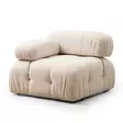 1-istuttava sohva, kerma, 95 cm x 95 cm x 75 cm, mukava, kestävä, muokattava - Sohvat - 8683743317950 - 1