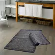 100% Puuvillainen Harmaa Kylpyhuonemattosetti (2 kpl) - Liukumaton, Konepestävä, Koko 50x60 cm ja 60x100 cm - Kylpyhuonematot ja kosteantilan matot - 8684282223900 - 2