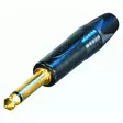 2-nastainen 1/4" ammattimainen jakkipistoke, kultaiset liittimet, musta kotelo - Audioliittimet ja plugit - 7613187000720 - 15