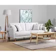 3-istuttava vuodesohva, kerma, 205 cm leveä, mukava, kestävä - Vuodesohvat - 8681875323740 - 3