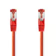 CAT6 Verkkokaapeli | RJ45 uros | RJ45 uros | S/FTP | 1.00 m | Pyöreä | LSZH | Punainen | Label - Tietokone ja verkko - 5412810423750 - 1