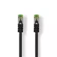 CAT7 verkkokaapeli | S/FTP | RJ45 uros | RJ45 uros | 10.0 m | Snagless | Pyöreä | LSZH | Musta | Kirjekuori - Tietokone ja verkko - 5412810349050 - 1