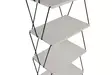 Valkoinen Kirjahylly - 100% Melamiinipinnoitettu Lastulevy, 46x165x30 cm, Useita Hyllyjä, Kiinnitettävä Seinäkiinnitys - Kirjahyllyt - 8682870729520 - 8