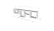 Skandinaavinen Seinä Hylly, Anthracite, 100% Melamiinipinnoitettu Lastulevy, 120x32x17 cm, Useita Hyllyjä, Helppo Asennus - Seinähyllyt - 8682870955950 - 3