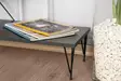 TV-taso, huonekalut, antrasiitti, 100% melamiinipinnoitettu lastulevy, rautajalat, 120x40x30 cm, useita hyllyjä - TV-tasot - 8683342427470 - 4