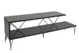TV-taso, huonekalut, antrasiitti, 100% melamiinipinnoitettu lastulevy, rautajalat, 120x40x30 cm, useita hyllyjä - TV-tasot - 8683342427470 - 6