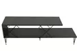 TV-taso, huonekalut, antrasiitti, 100% melamiinipinnoitettu lastulevy, rautajalat, 120x40x30 cm, useita hyllyjä - TV-tasot - 8683342427470 - 7