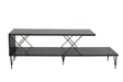 TV-taso, huonekalut, antrasiitti, 100% melamiinipinnoitettu lastulevy, rautajalat, 120x40x30 cm, useita hyllyjä - TV-tasot - 8683342427470 - 5