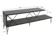 TV-taso, huonekalut, antrasiitti, 100% melamiinipinnoitettu lastulevy, rautajalat, 120x40x30 cm, useita hyllyjä - TV-tasot - 8683342427470 - 9