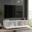 TV-taso, valkoinen, 140 cm leveä, kestävä, tilava - TV-tasot - 8683342403870 - 3