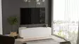 TV-taso, valkoinen, 140 cm leveä, kestävä, tilava - TV-tasot - 8683342403870 - 4
