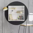 Moderni Valkoinen Opiskelupöytä - 100% Melamiinipinnoitettu, 18 mm Paksuus, 64x60x20 cm, Useita Hyllyjä - Työpöydät - 8681875025590 - 2