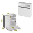 Moderni Valkoinen Opiskelupöytä - 100% Melamiinipinnoitettu, 18 mm Paksuus, 64x60x20 cm, Useita Hyllyjä - Työpöydät - 8681875025590 - 5