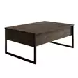 Sohvapöytä, musta, 90cm x 60cm x 40cm, kestävä, tyylikäs - Sohvapöydät - 8683743791170 - 4