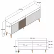 Moderni Konsoli - Pähkinä Valkoinen - 100% Melamiinipinnoitettu - 160x78x35 cm - Useita Hyllyjä ja Lisäsäilytystilaa - Lipastot ja senkit - 8683743027880 - 7