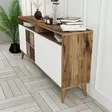 Moderni Konsoli - Pähkinä Valkoinen - 100% Melamiinipinnoitettu - 160x78x35 cm - Useita Hyllyjä ja Lisäsäilytystilaa - Lipastot ja senkit - 8683743027880 - 3