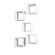 Moderni Valkoinen Seinä Hylly - 100% Melamiinipinnoitettu Lastulevy, 18mm Paksuus, 30x24x30cm, 5-osainen - Seinähyllyt - 8681875207620 - 5