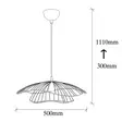 Chic Home Perhonen kattovalaisin 50x111 cm, musta - Katto- ja seinävalaisimet - 8681875501810 - 8