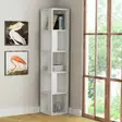 Valkoinen Kirjahylly - 100% Melamiinipinnoitettu Lastulevy, 18mm, 34x161x34cm, Useita Hyllyjä, Kiinnitettävä Seinäkiinnitys - Kirjahyllyt - 8681875276350 - 1