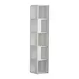 Valkoinen Kirjahylly - 100% Melamiinipinnoitettu Lastulevy, 18mm, 34x161x34cm, Useita Hyllyjä, Kiinnitettävä Seinäkiinnitys - Kirjahyllyt - 8681875276350 - 2