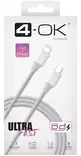 Datakaapeli USB C-Lightning 1m valkoinen, 4-OK - Lightning-kaapelit - 8428728118210 - 1