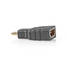 HDMI -sovitin | HDMI Mini | HDMI Ulostulo | Kullattu | Suora | ABS-Muovi | Musta | 1 kpl | Blister - Videoliittimet ja plugit - 5412810289950 - 6